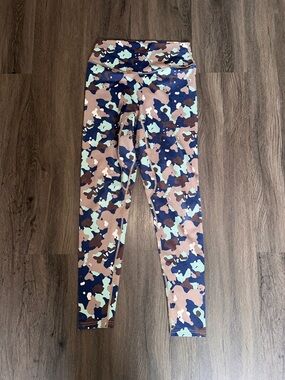 Balance Athletica Camo High-Waist Leggings - Brown, Navy & Mint